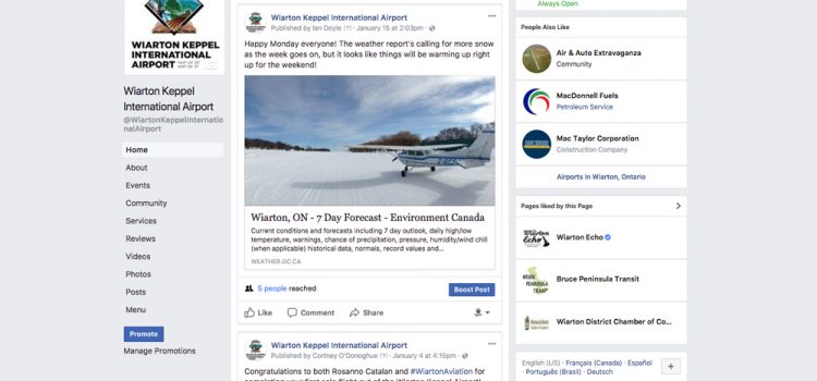 Airport Facebook page